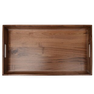 Large wooden serving online tray for ottoman